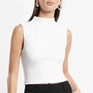 Express Mock Turtleneck Crop Body Contour
